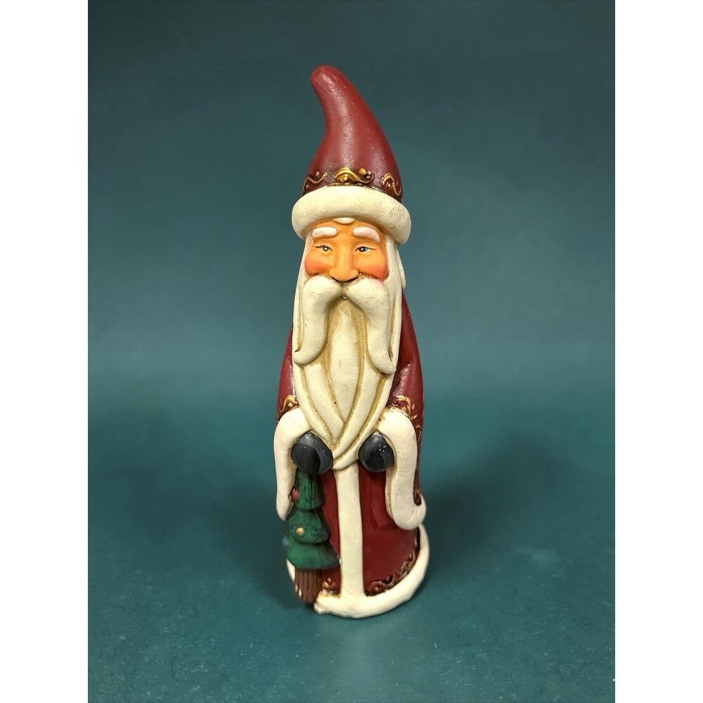 Vtg Old World Santa Collectible St Nicholas Figurine Ceramic 8”